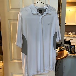 Greg Norman White Polo Shirt XLarge